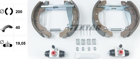 Textar 84044703 - Brake Shoe Set parts5.com