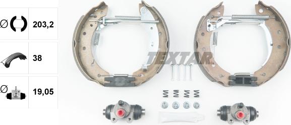 Textar 84048000 - Комплект тормозных колодок, барабанные parts5.com