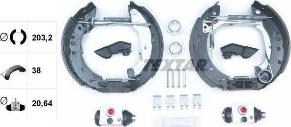 Textar 84059801 - Set saboti frana parts5.com