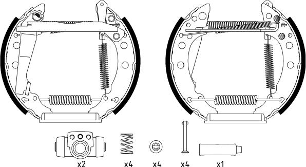 Textar 84018200 - Set saboti frana parts5.com