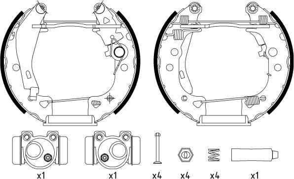 Textar 84038002 - Sada brzdových čeľustí parts5.com