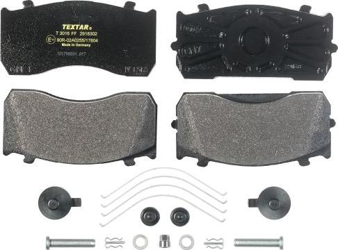 Textar 2918302 - Brake Pad Set, disc brake parts5.com