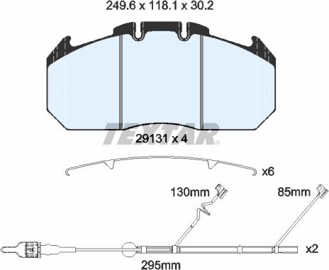 Textar 2913115 - Komplet kočnih obloga, disk kočnica parts5.com