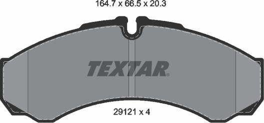 Textar 2912112 - Set placute frana,frana disc parts5.com