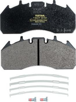 Textar 2917401 - Sada brzdových platničiek kotúčovej brzdy parts5.com