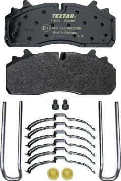 Textar 2928401 - Set placute frana,frana disc parts5.com