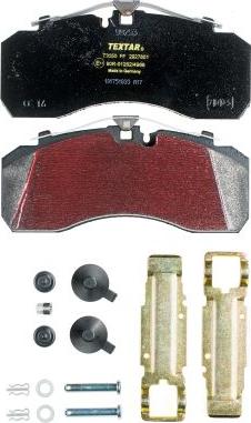 Textar 2927801 - Kit de plaquettes de frein, frein à disque parts5.com