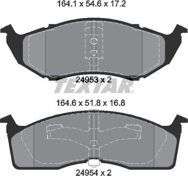 Textar 2495301 - Set placute frana,frana disc parts5.com