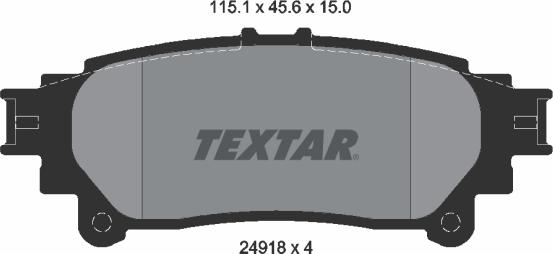 Textar 2491801 - Juego de pastillas de freno parts5.com