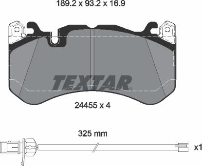 Textar 2445501 - Set placute frana,frana disc parts5.com