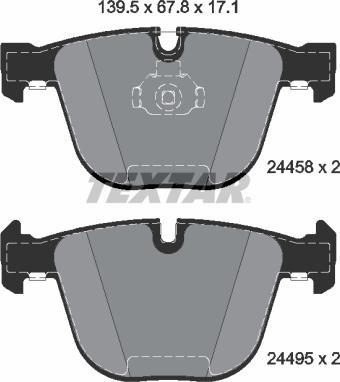 Textar 2445801 - Set placute frana,frana disc parts5.com