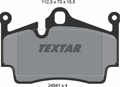 Textar 2454101 - Brake Pad Set, disc brake parts5.com