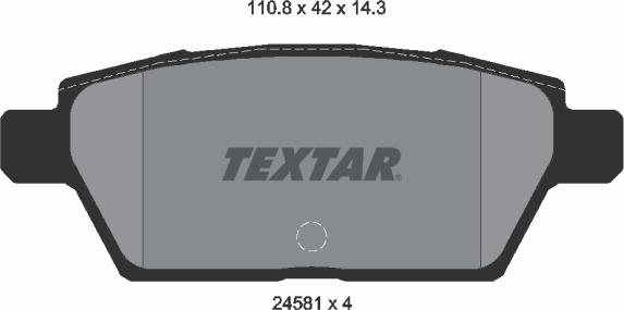 Textar 2458102 - Brake Pad Set, disc brake parts5.com