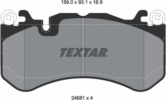 Textar 2468101 - Set placute frana,frana disc parts5.com