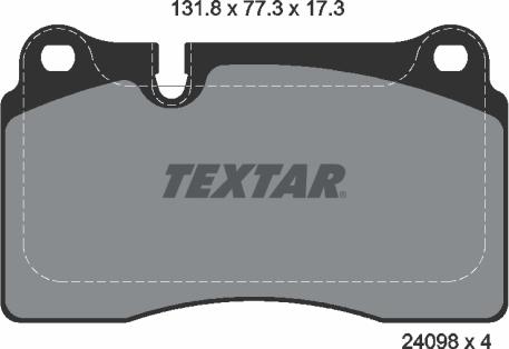 Textar 2409801 - Set placute frana,frana disc parts5.com