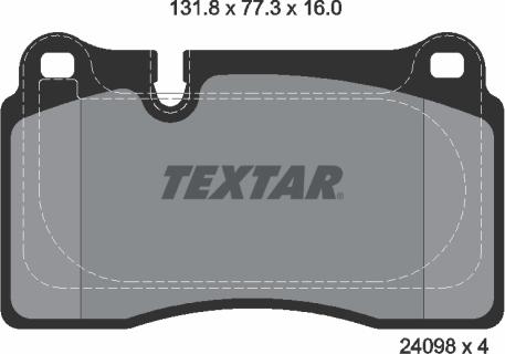 Textar 2409803 - Set placute frana,frana disc parts5.com