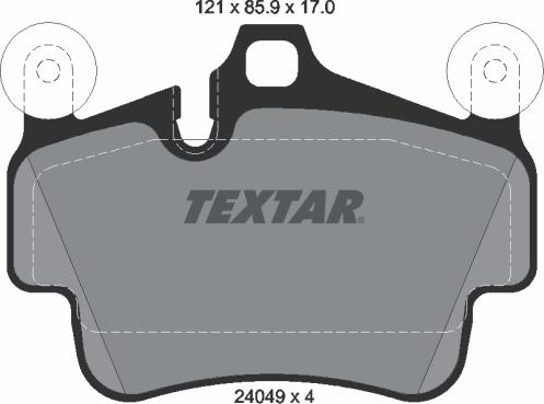 Textar 2404901 - Brake Pad Set, disc brake parts5.com