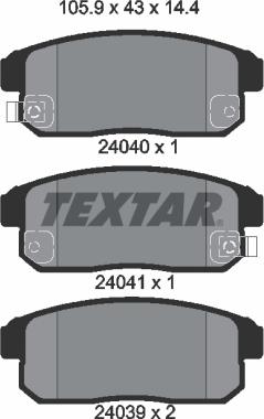 Textar 2404001 - - - parts5.com