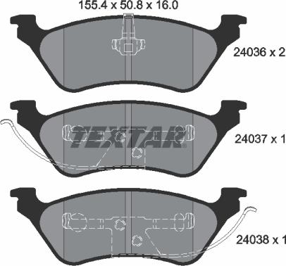 Textar 2403601 - Set placute frana,frana disc parts5.com