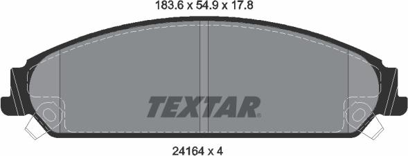 Textar 2416401 - Brake Pad Set, disc brake parts5.com