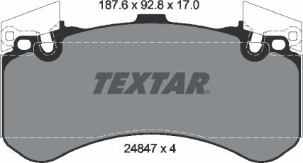 Textar 2484701 - Set placute frana,frana disc parts5.com