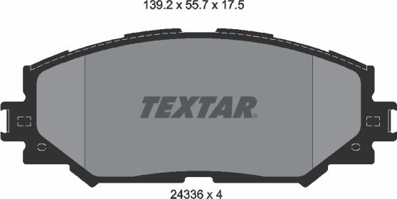 Textar 2433601 - Set placute frana,frana disc parts5.com