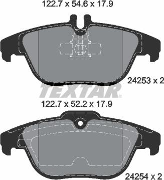 Textar 2425301 - Σετ τακάκια, δισκόφρενα parts5.com