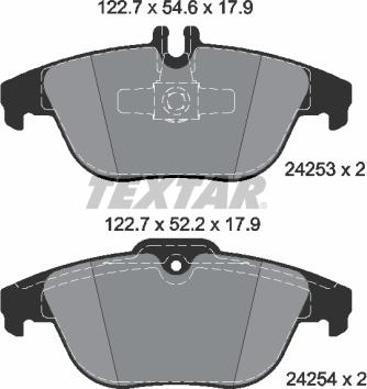 Textar 2425381 - Σετ τακάκια, δισκόφρενα parts5.com