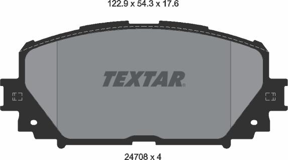 Textar 2470801 - Комплект спирачно феродо, дискови спирачки parts5.com