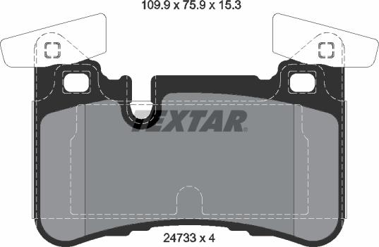 Textar 2473301 - Тормозные колодки, дисковые, комплект parts5.com