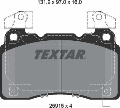 Textar 2591503 - Set placute frana,frana disc parts5.com