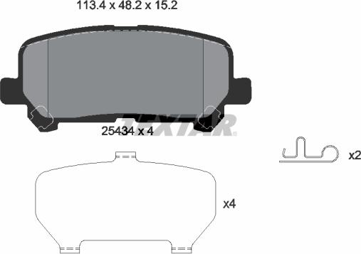 Textar 2543401 - Set placute frana,frana disc parts5.com