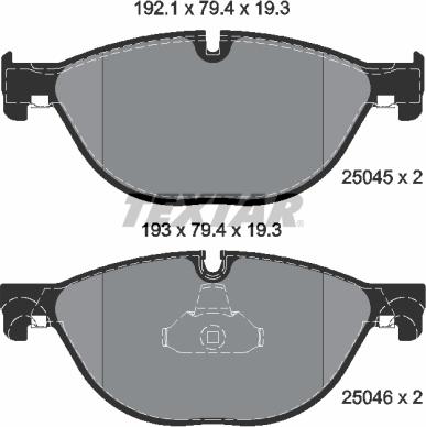 Textar 2504501 - Set placute frana,frana disc parts5.com