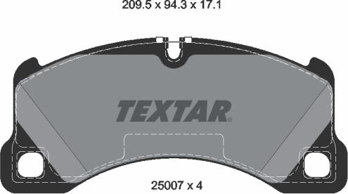 Textar 2500703 - Set placute frana,frana disc parts5.com