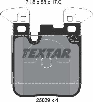 Textar 2502902 - Set placute frana,frana disc parts5.com