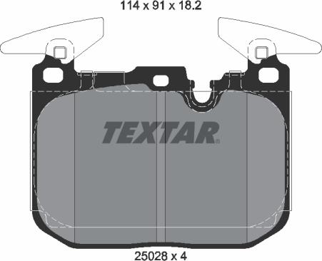 Textar 2502801 - Set placute frana,frana disc parts5.com