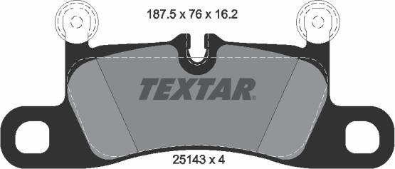 Textar 2514301 - Juego de pastillas de freno parts5.com