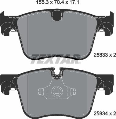 Textar 2583301 - Set placute frana,frana disc parts5.com