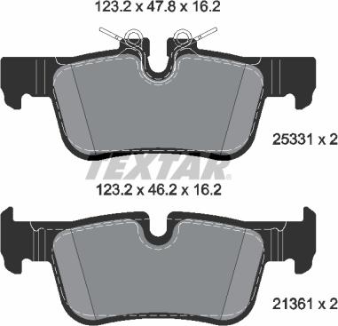 Textar 2533101 - Set placute frana,frana disc parts5.com