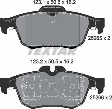 Textar 2526501 - Set placute frana,frana disc parts5.com