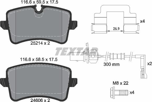 Textar 2521401 - Set placute frana,frana disc parts5.com