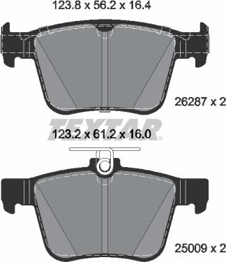 Textar 2628701 - Zestaw klocków hamulcowych, hamulce tarczowe parts5.com