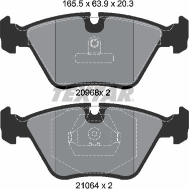 Textar 2096801 - Set placute frana,frana disc parts5.com