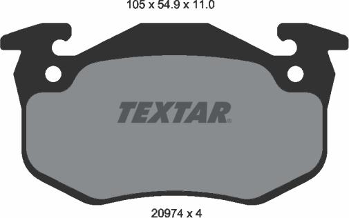 Textar 2097401 - Brake Pad Set, disc brake parts5.com