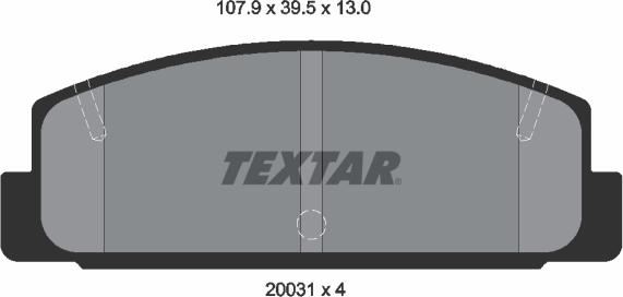 Textar 2003101 - Set placute frana,frana disc parts5.com