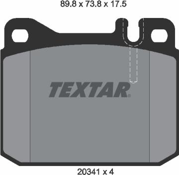 Textar 2034110 - Piduriklotsi komplekt,ketaspidur parts5.com