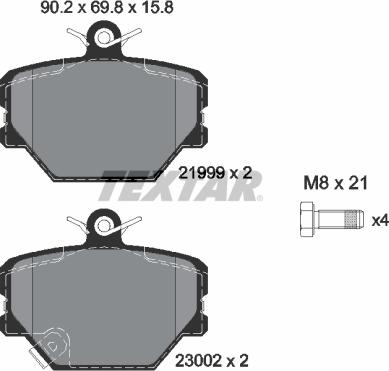 Textar 2199901 - Set placute frana,frana disc parts5.com