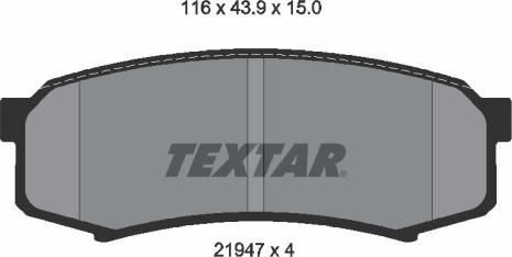 Textar 2194701 - Set placute frana,frana disc parts5.com