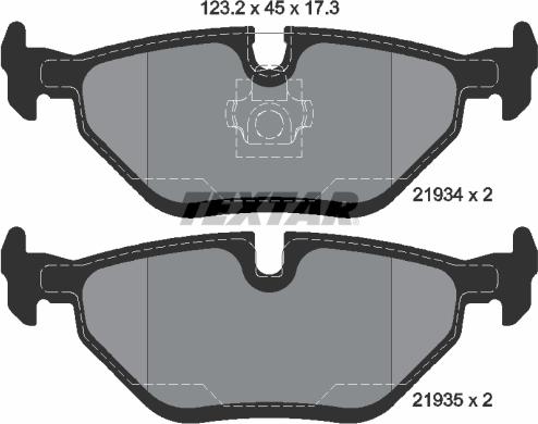 Textar 2193402 - Brake Pad Set, disc brake parts5.com