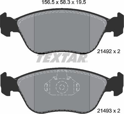 Textar 2149201 - Komplet kočnih obloga, disk kočnica parts5.com